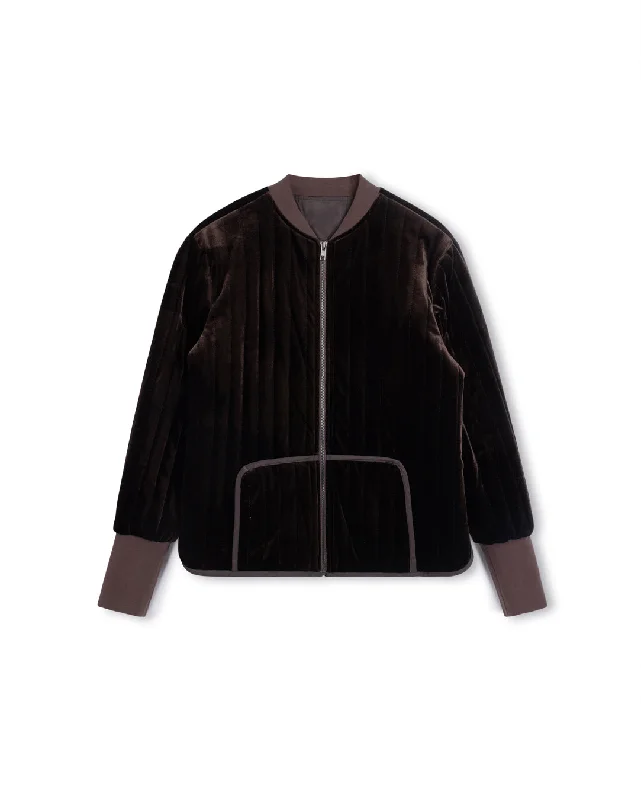 Women's double - breasted tweed jackets in classic colors for a sophisticated office lookVelour Bomber Jacket Women's double - breasted tweed jackets in classic colors for a sophisticated office lookVelour Bomber Jacket
