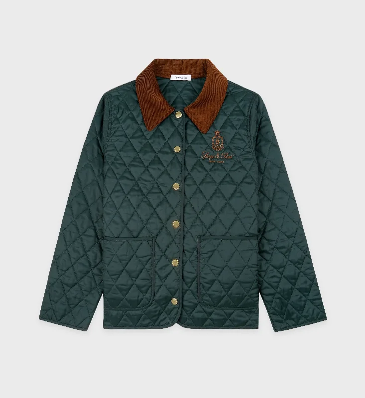 Women's longline double - breasted camel coats for a sophisticated lookVendome Nylon Quilted Jacket - Forest/Tan Women's longline double - breasted camel coats for a sophisticated lookVendome Nylon Quilted Jacket - Forest/Tan