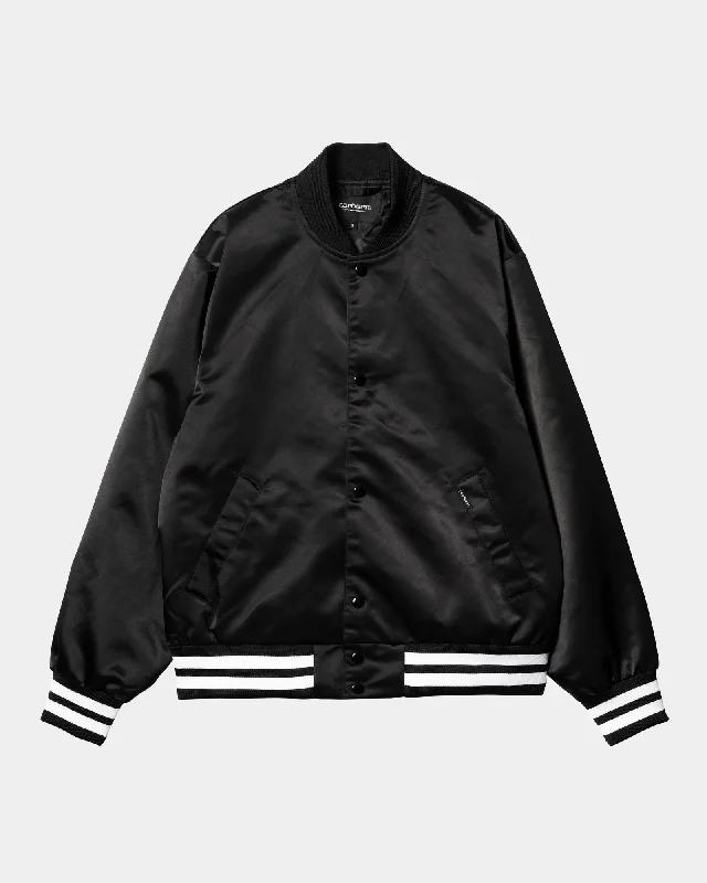 Women's faux fur - trimmed denim jackets for a trendy and cozy styleWomen's Class of 89 Bomber Jacket | Black Women's faux fur - trimmed denim jackets for a trendy and cozy styleWomen's Class of 89 Bomber Jacket | Black