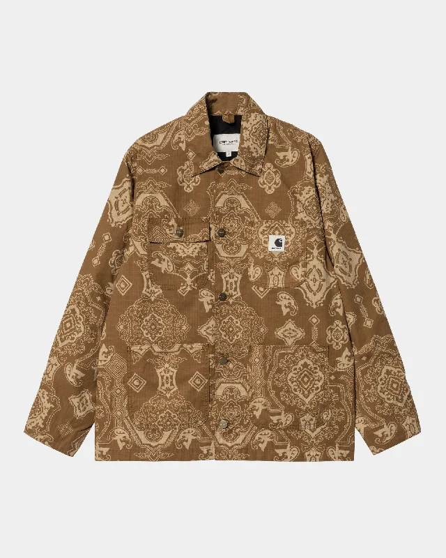 Women's cropped leather jackets with silver zippers for a punk - inspired outfitIrving Coat | Hamilton Brown Verse Print Women's cropped leather jackets with silver zippers for a punk - inspired outfitIrving Coat | Hamilton Brown Verse Print