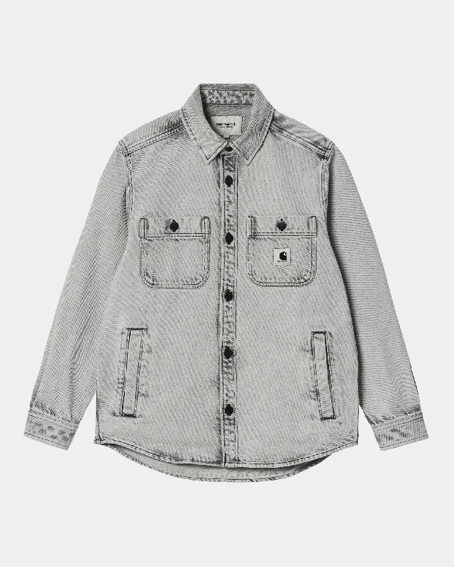 Women's denim jackets with a patchwork design for a bohemian and artsy styleNora Shirt Jacket | Black (sun washed) Women's denim jackets with a patchwork design for a bohemian and artsy styleNora Shirt Jacket | Black (sun washed)