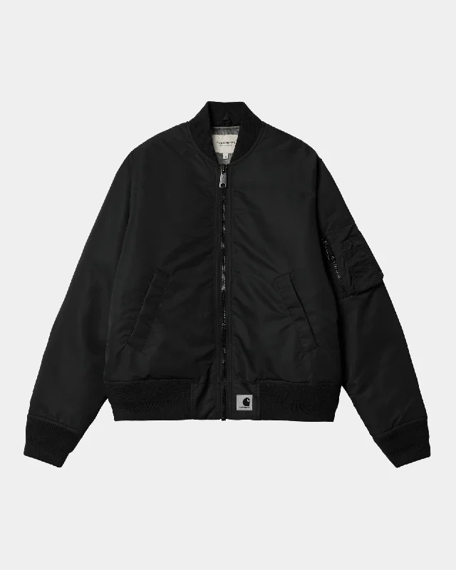Women's long - line cardigan jackets in a soft knit for a cozy and elegant lookWomen's Olten Bomber | Black / Smoke Green Women's long - line cardigan jackets in a soft knit for a cozy and elegant lookWomen's Olten Bomber | Black / Smoke Green