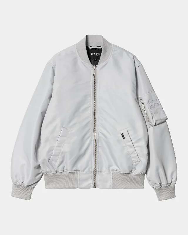 Women's windbreaker jackets with adjustable hoods for windy daysWomen's Otley Bomber | Sonic Silver