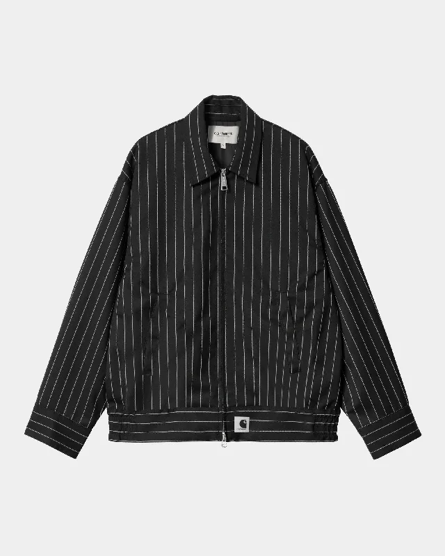 Women's long - line cardigan jackets in a soft knit for a cozy and elegant lookWomen’s Seaton Stripe Jacket | Black / Wax Women's long - line cardigan jackets in a soft knit for a cozy and elegant lookWomen’s Seaton Stripe Jacket | Black / Wax