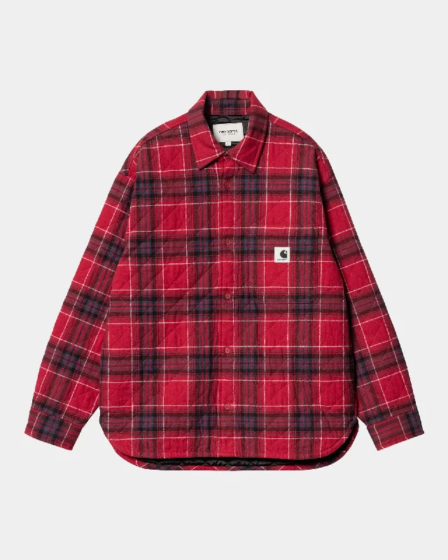 Women's denim jackets with distressed details for a casual and edgy lookWomen’s Wiles Check Shirt Jacket | Cherry Women's denim jackets with distressed details for a casual and edgy lookWomen’s Wiles Check Shirt Jacket | Cherry