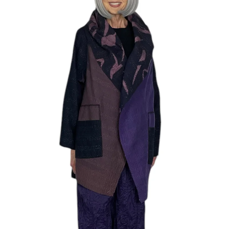 Oversized women's wool coats in a monochromatic look for a trendy outfitHAND LOOMED HOODED A-LINE COAT Oversized women's wool coats in a monochromatic look for a trendy outfitHAND LOOMED HOODED A-LINE COAT