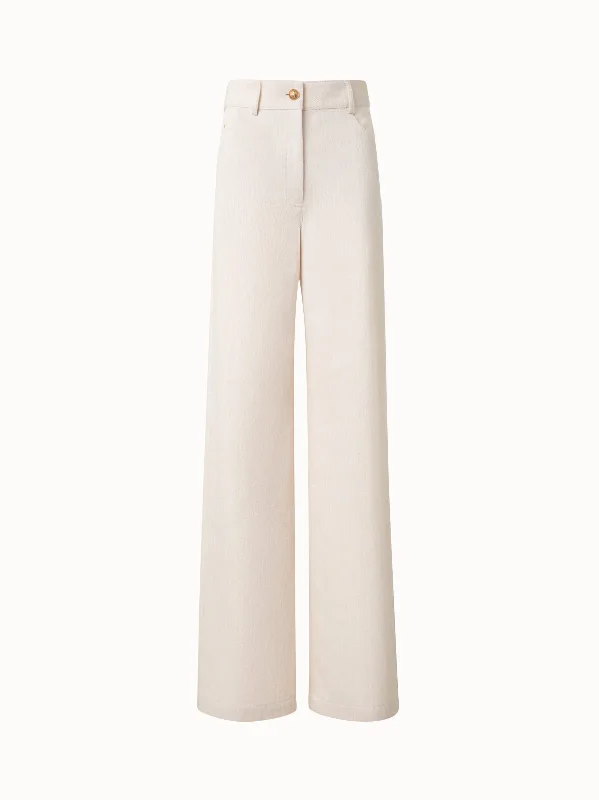 Women's moto jackets with a lace - up front for a unique and stylish touchWide Pants in Cotton Wool Denim Women's moto jackets with a lace - up front for a unique and stylish touchWide Pants in Cotton Wool Denim