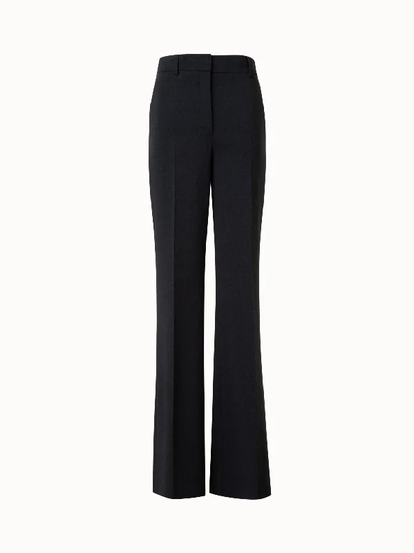 Women's faux fur - trimmed denim jackets for a trendy and cozy styleWide Pants in Wool Double-Face Women's faux fur - trimmed denim jackets for a trendy and cozy styleWide Pants in Wool Double-Face