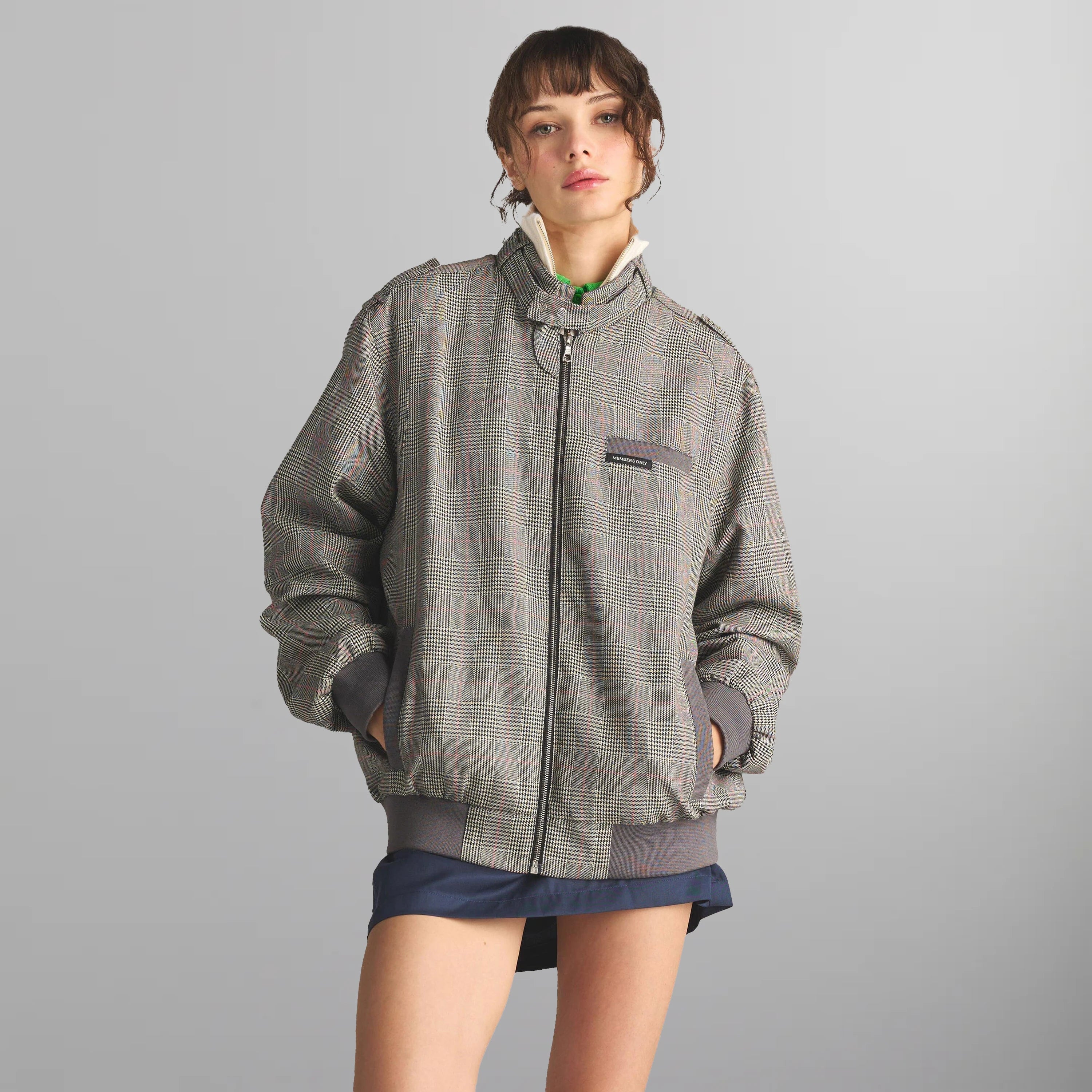 Women's pea coats in a plus - size fit for a flattering and warm winter coatWomen's Anderson Glen Plaid Oversized Jacket