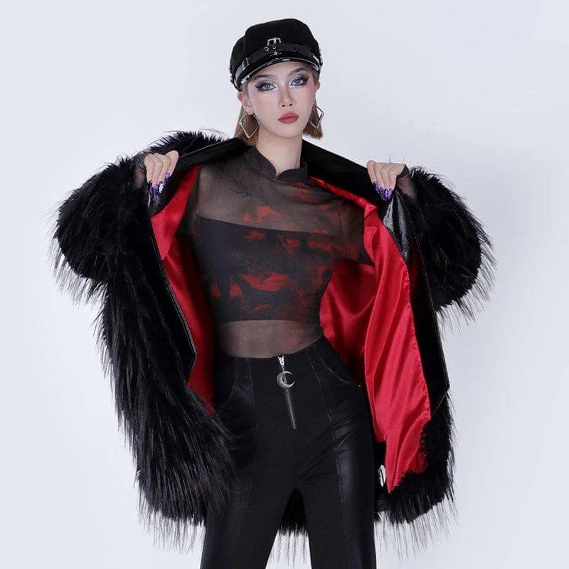 Long women's mac coats in a lightweight fabric for spring showersWomen's Gothic Faux Fur Coat Long women's mac coats in a lightweight fabric for spring showersWomen's Gothic Faux Fur Coat