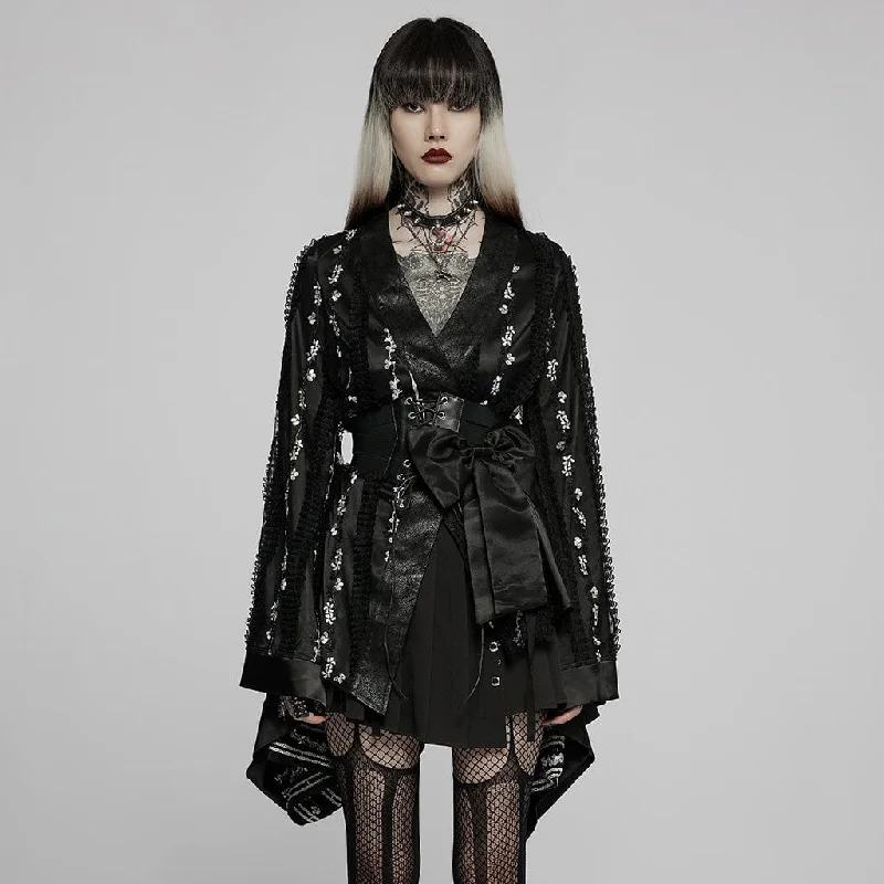 Plus size women's wool blend coats for a warm and stylish winterWomen's Gothic Floral Lace Kimono Coat with Belt Plus size women's wool blend coats for a warm and stylish winterWomen's Gothic Floral Lace Kimono Coat with Belt