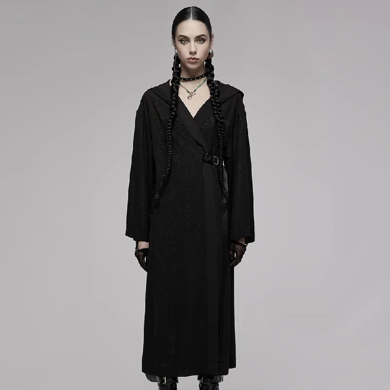 Shearling - lined women's leather coats for ultimate warmth and luxuryWomen's Gothic Floral Printed Chiffon Kimono Coat with Hood Shearling - lined women's leather coats for ultimate warmth and luxuryWomen's Gothic Floral Printed Chiffon Kimono Coat with Hood