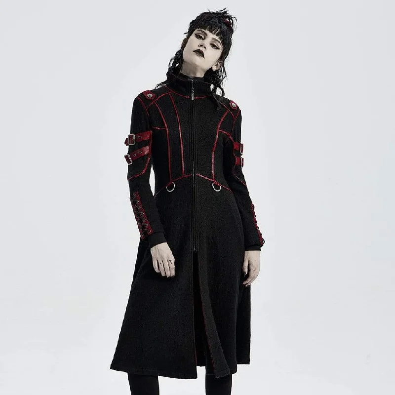 Women's reversible down coats with two - tone designs for versatile stylingWomen's Gothic Military Style Woolen Coats Women's reversible down coats with two - tone designs for versatile stylingWomen's Gothic Military Style Woolen Coats