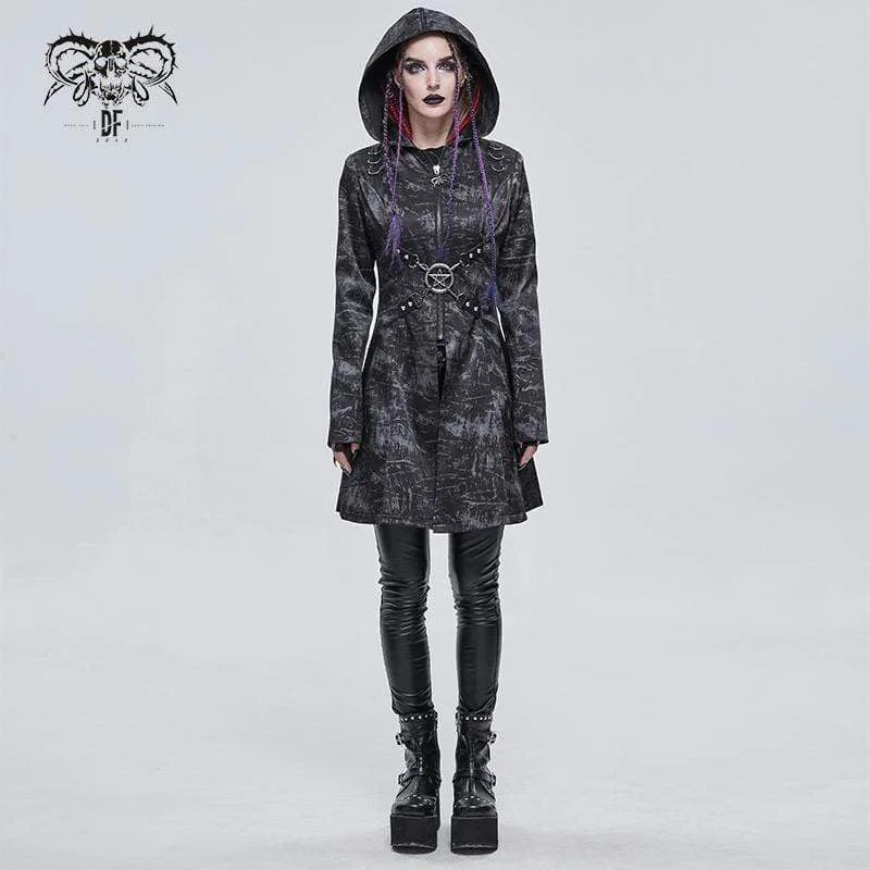 Women's faux fur coats in bright colors for a bold fashion statementWomen's Gothic Slim Fitted Strappy Coat with Hood Women's faux fur coats in bright colors for a bold fashion statementWomen's Gothic Slim Fitted Strappy Coat with Hood