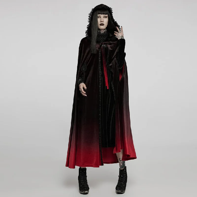 Plus size women's wool blend coats for a warm and stylish winterWomen's Gothic Vintage Gradient Long Cloak Plus size women's wool blend coats for a warm and stylish winterWomen's Gothic Vintage Gradient Long Cloak