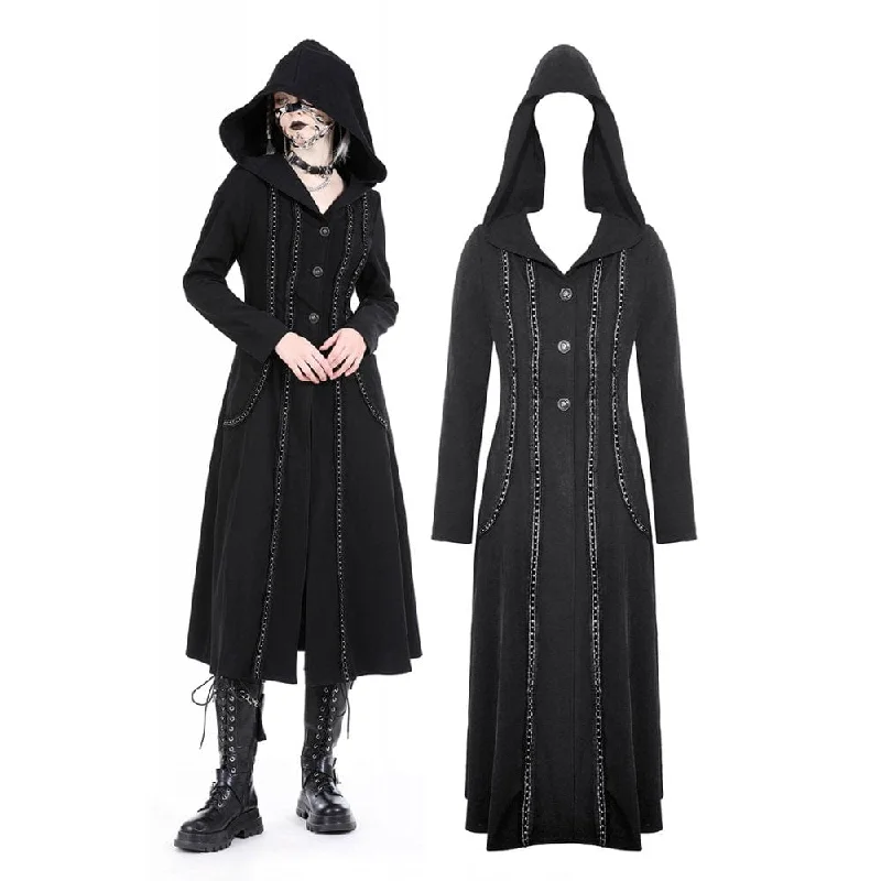 Women's knee - length wool blend coats with a fur collar for added warmthWomen's Punk Ruffled Jacket with Hood Women's knee - length wool blend coats with a fur collar for added warmthWomen's Punk Ruffled Jacket with Hood
