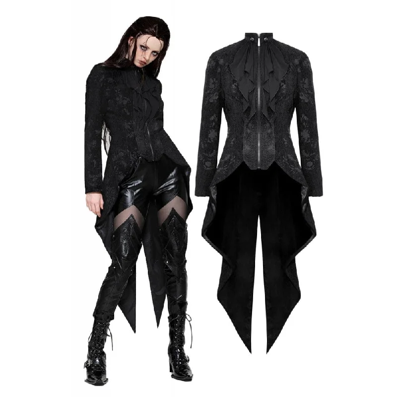 Women's bomber jackets with a holographic finish for a futuristic and eye - catching lookWomen's Vintage Gothic Swallow-tailed Jacket Women's bomber jackets with a holographic finish for a futuristic and eye - catching lookWomen's Vintage Gothic Swallow-tailed Jacket