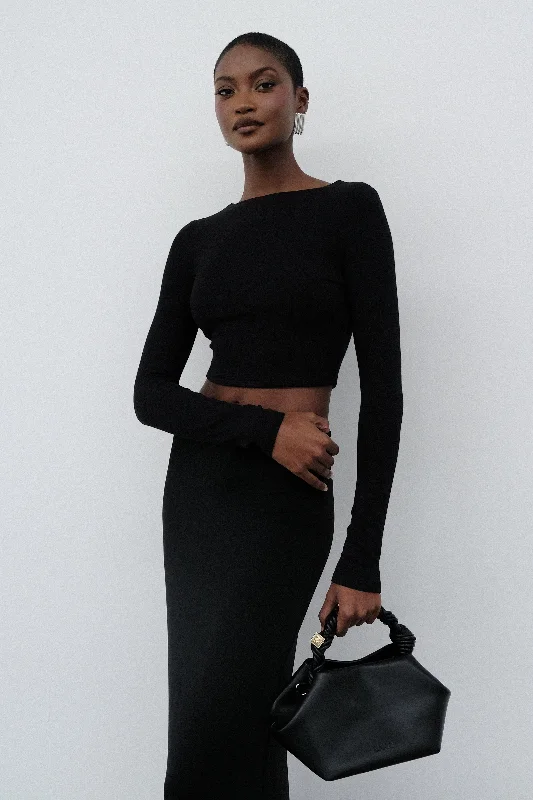 Puffer - Sleeve Women Long Sleeve Top for a Fashion - Forward LookAbigail Long Sleeve Modal Top - Black Puffer - Sleeve Women Long Sleeve Top for a Fashion - Forward LookAbigail Long Sleeve Modal Top - Black