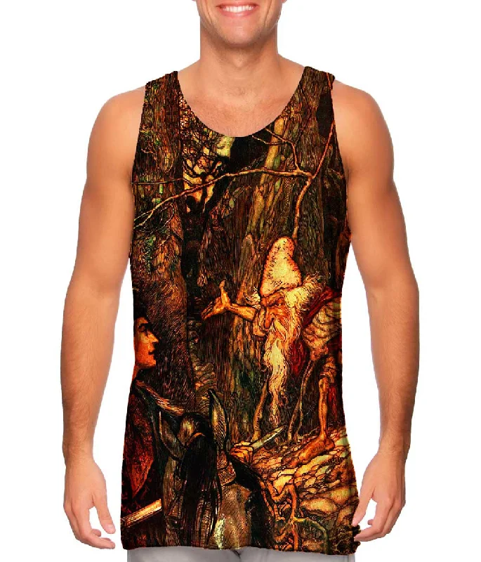Halter Neck Women's Modal Blend Tank Tops for ComfortArthur Rackham - "The Knight And The Wise" (1911) Halter Neck Women's Modal Blend Tank Tops for ComfortArthur Rackham - "The Knight And The Wise" (1911)
