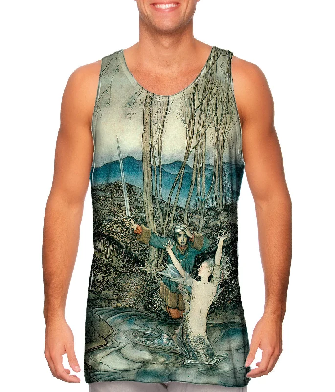 Women's Longline Tank Tops with Abstract PrintsArthur Rackum - "Mermaid Morning"