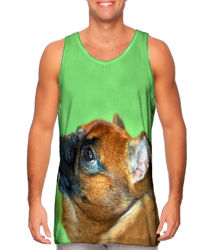 Women's Cropped Tank Tops with Vintage Band LogosAspirational Little Brown Pug