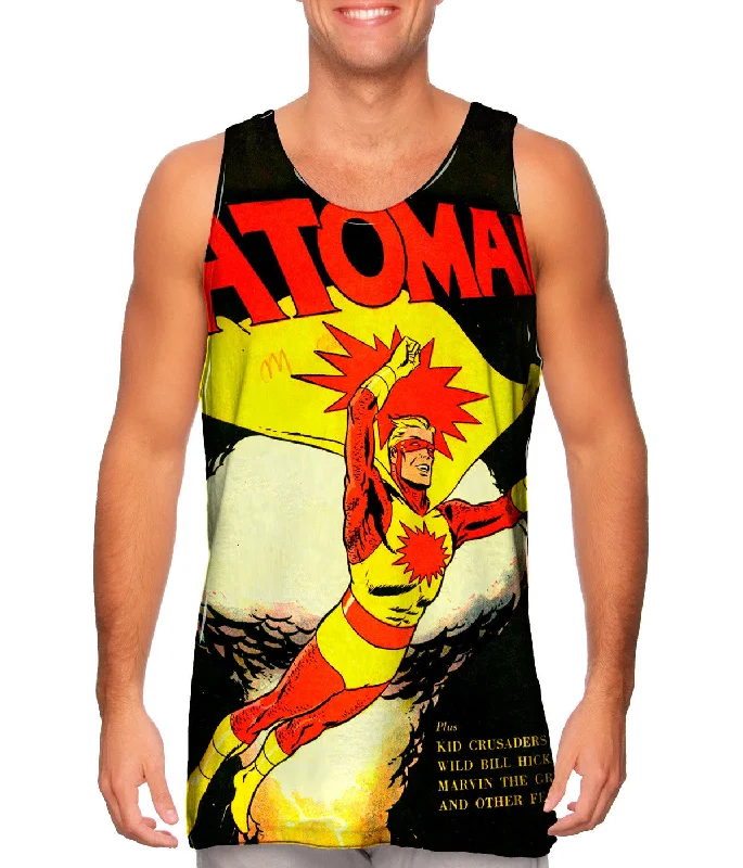 High - Neck Women's Silk Blend Tank Tops for a Luxurious FeelAtoman Comic Retro
