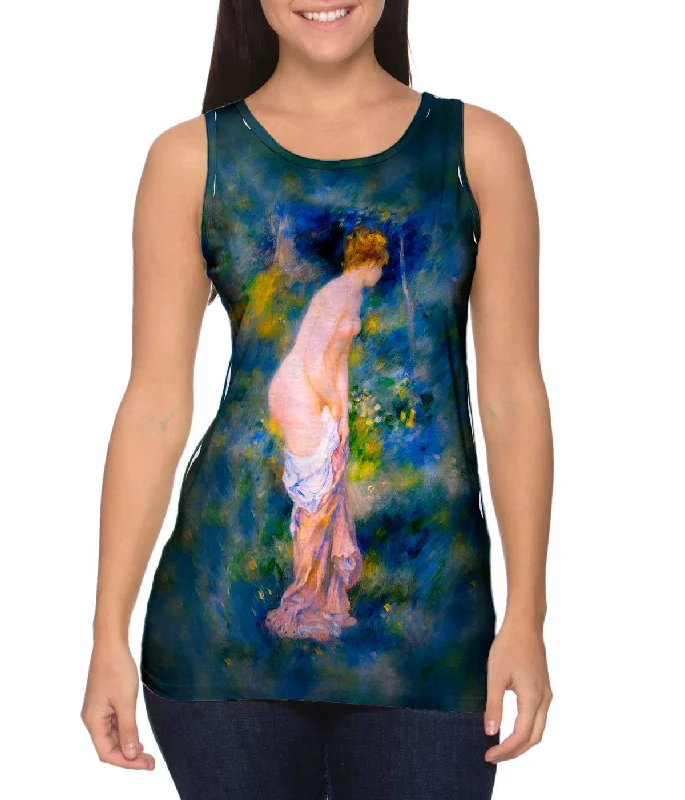 Women's Button - Down Tank Tops in Striped PatternsAuguste Renoir - "The Standing Bather" (1887) Women's Button - Down Tank Tops in Striped PatternsAuguste Renoir - "The Standing Bather" (1887)