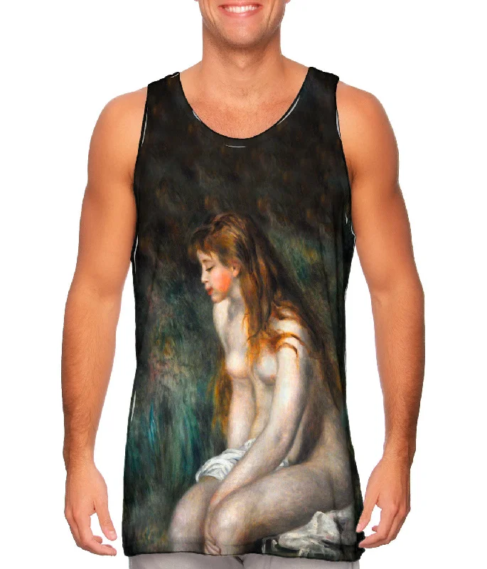 High - Neck Women's Silk Blend Tank Tops for a Luxurious FeelAuguste Renoir - "Young Girl Bathing" (1892)