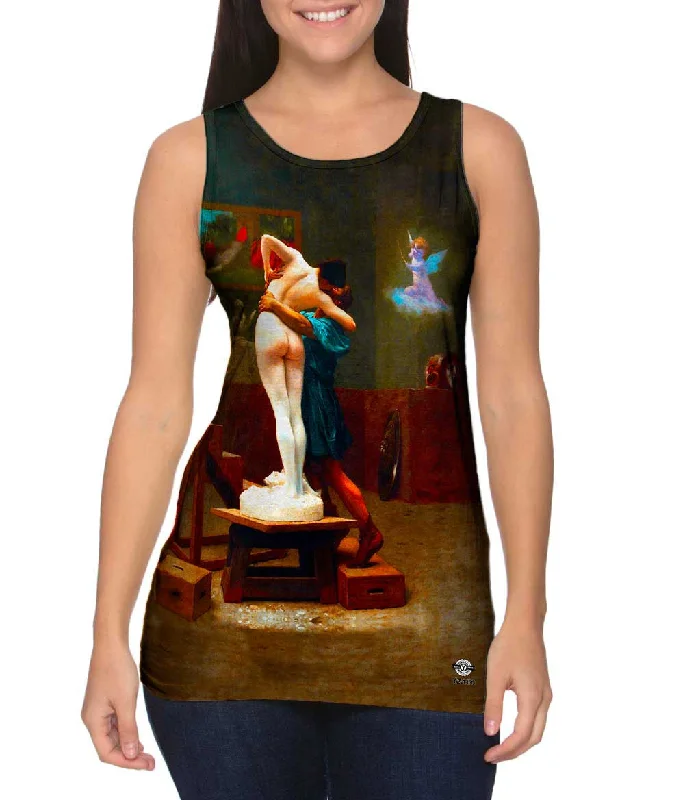 Scoop Neck Women's Linen Blend Tank Tops for SummerAuguste Toulmouche - "Pygmalion and Galatea" (1890) Scoop Neck Women's Linen Blend Tank Tops for SummerAuguste Toulmouche - "Pygmalion and Galatea" (1890)