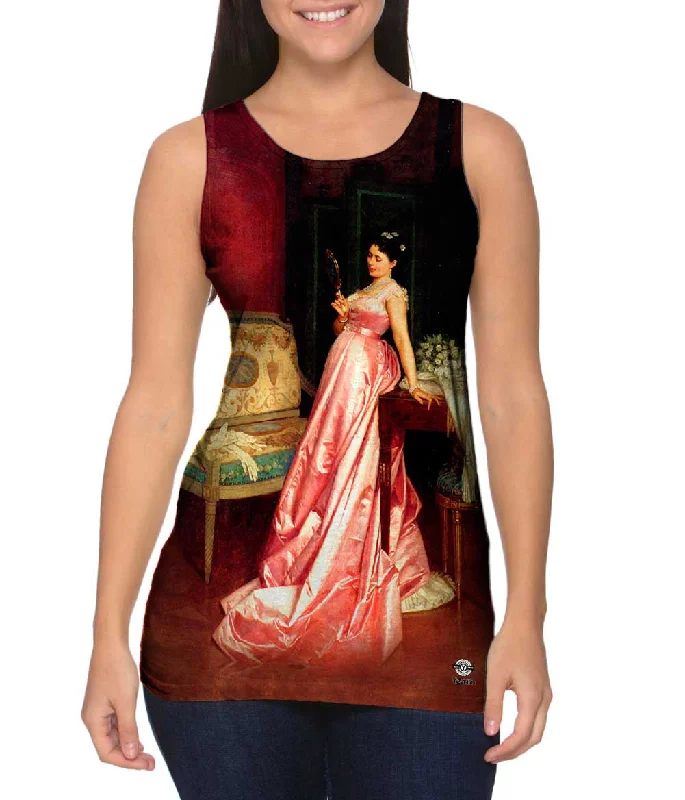 Halter Neck Women's Modal Blend Tank Tops for ComfortAuguste Toulmouche - "The Admiring Glance" Halter Neck Women's Modal Blend Tank Tops for ComfortAuguste Toulmouche - "The Admiring Glance"
