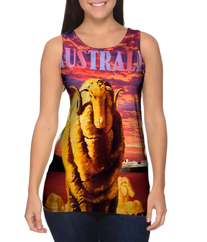 Women's Longline Tank Tops with Abstract PrintsAustralia Lloyd 039