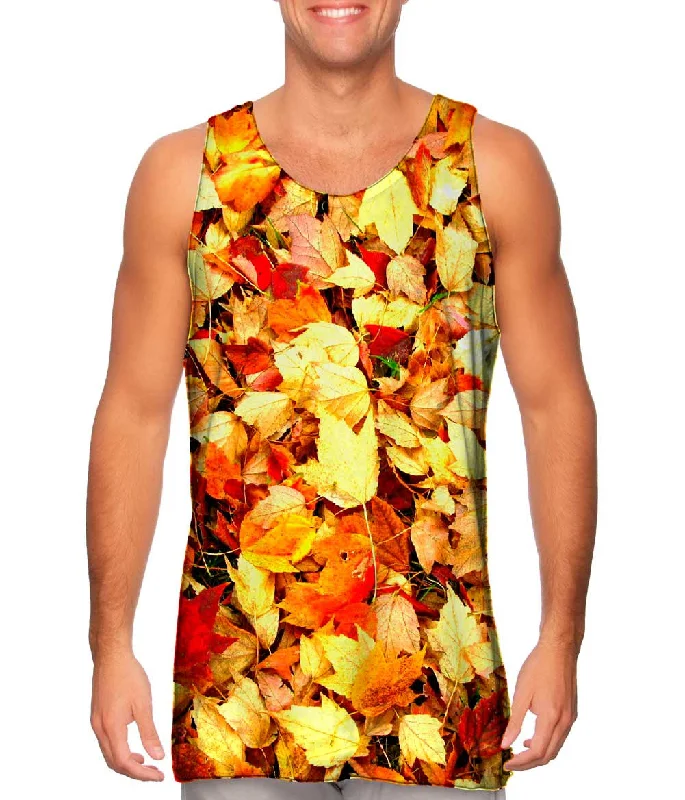 Women's Cropped Tank Tops with Vintage Band LogosAutumn Leaves