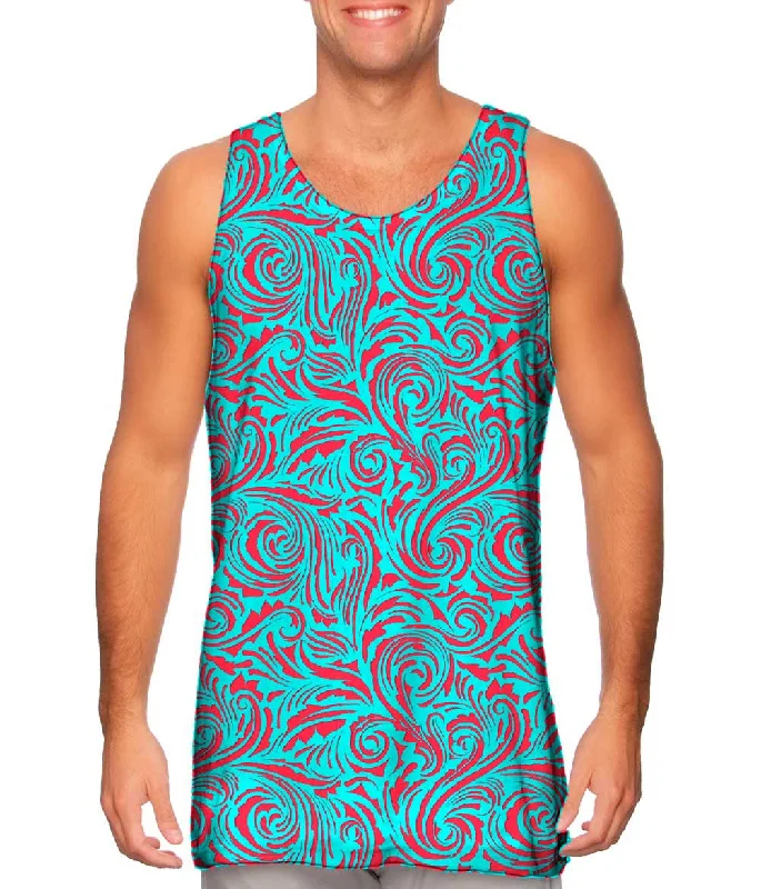 V - Neck Women's Moisture - Wicking Tank Tops for RunningAutumn Me Red Leaf Swirls Pattern V - Neck Women's Moisture - Wicking Tank Tops for RunningAutumn Me Red Leaf Swirls Pattern