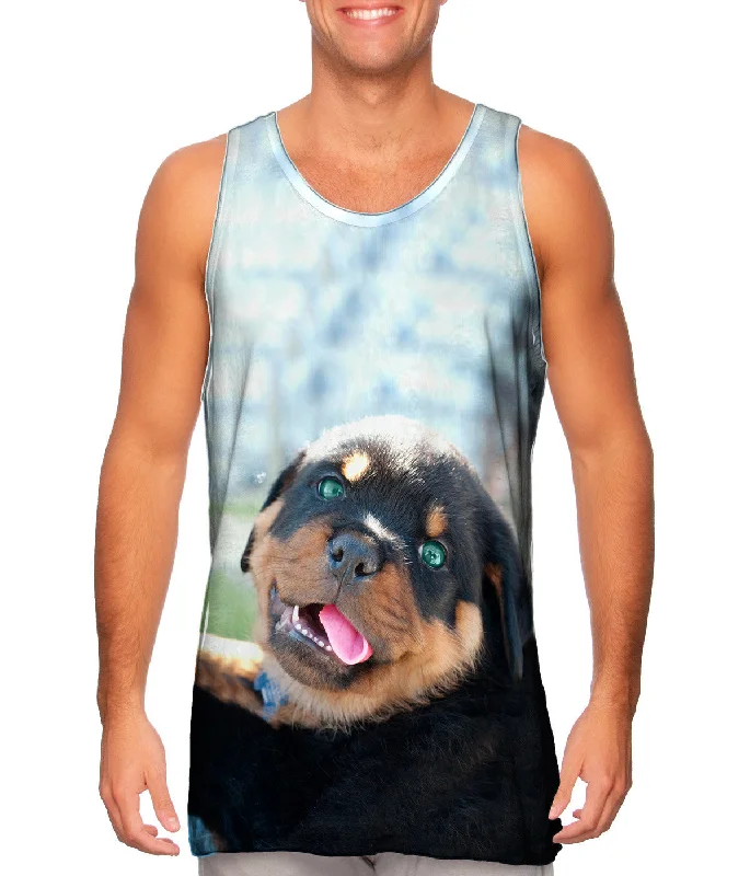 Women's Cropped Tank Tops with Vintage Band LogosBaby Rottweiler