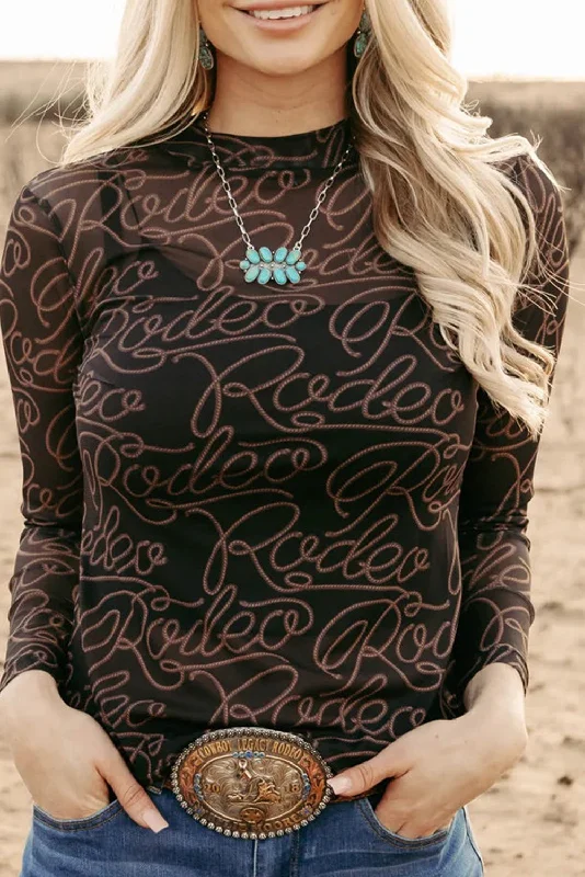 Striped Women Long Sleeve Top in a Timeless PatternBlack Letter Print Mock Neck Long Sleeve Mesh Top Striped Women Long Sleeve Top in a Timeless PatternBlack Letter Print Mock Neck Long Sleeve Mesh Top