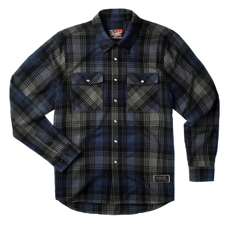 Plaid Women Long Sleeve Top for a Preppy VibeDenton Flannel - Midnight