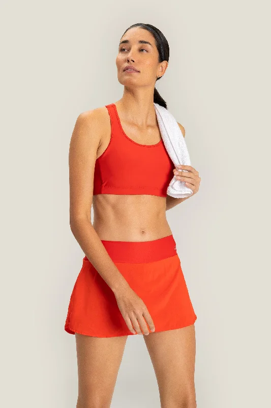 Lace - trimmed polo shirt for a romantic lookEssential Run Pro Skorts