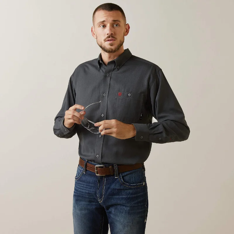 Pocket - Equipped Women Long Sleeve Top for Added FunctionalityFR Air Inherent Work Shirt - Charcoal Heather Pocket - Equipped Women Long Sleeve Top for Added FunctionalityFR Air Inherent Work Shirt - Charcoal Heather