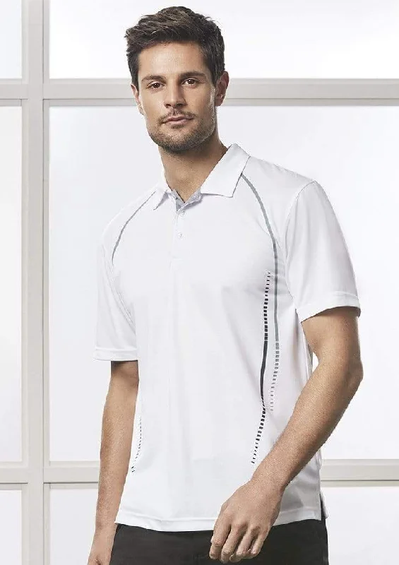 Sheer mesh panel polo shirt for a trendy twistBiz Collection Cyber Mens Polo P604MS