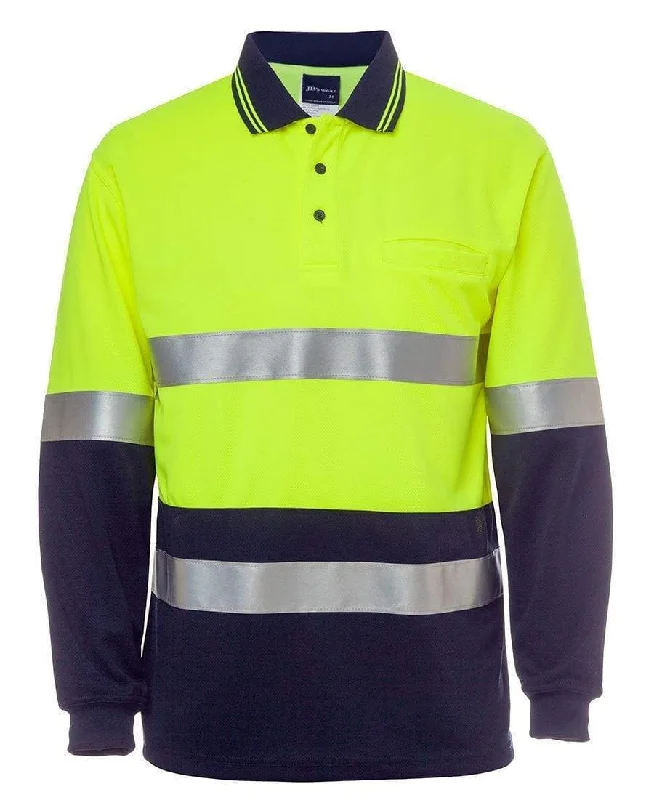 Machine - washable polo shirt in durable jersey fabricJB'S Hi-Vis Long Sleeve Cotton Back Polo 6HMCB Machine - washable polo shirt in durable jersey fabricJB'S Hi-Vis Long Sleeve Cotton Back Polo 6HMCB