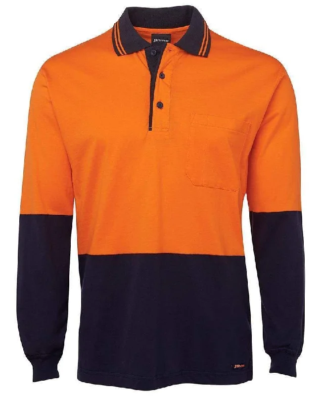 Long - sleeve polo shirt in lightweight polyester for layeringJB'S Hi-Vis Long Sleeve Cotton Polo 6CPHL Long - sleeve polo shirt in lightweight polyester for layeringJB'S Hi-Vis Long Sleeve Cotton Polo 6CPHL