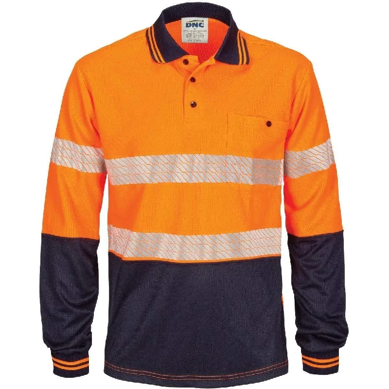 Antibacterial polo shirt for fitness enthusiastsDnc Workwear Hi-vis Segment Taped Micromesh Long Sleeve Polo - 3513 Antibacterial polo shirt for fitness enthusiastsDnc Workwear Hi-vis Segment Taped Micromesh Long Sleeve Polo - 3513