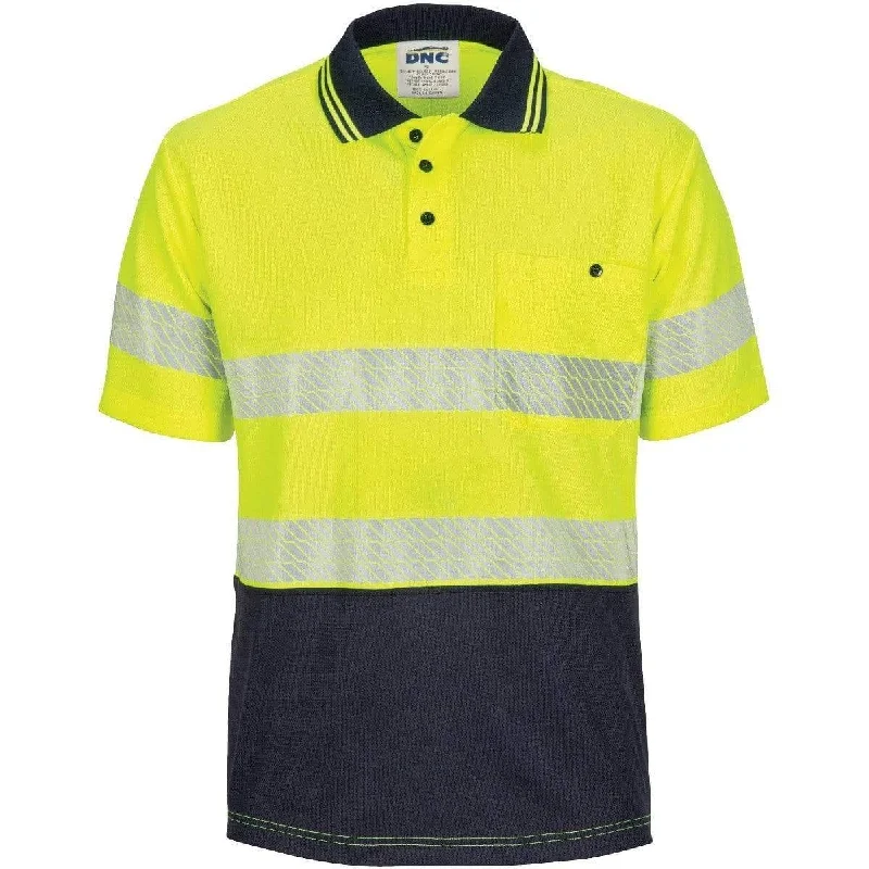 Wrinkle - resistant polo shirt for travel convenienceDnc Workwear Hi-vis Segment Taped Short Sleeve Cotton Jersey Polo - 3511 Wrinkle - resistant polo shirt for travel convenienceDnc Workwear Hi-vis Segment Taped Short Sleeve Cotton Jersey Polo - 3511