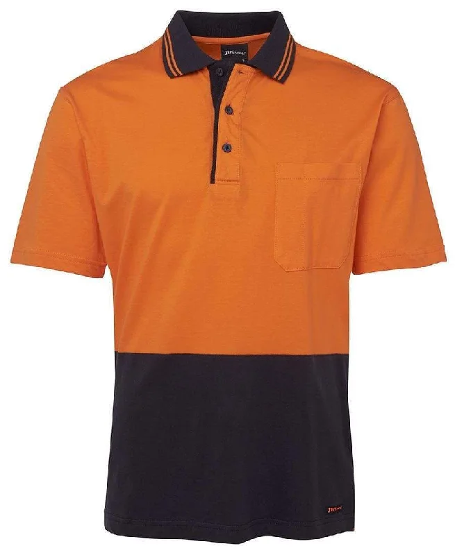 Two - tone polo shirt for a modern and stylish appearanceJB'S Hi-Vis Short Sleeve Cotton Polo 6CPHV Two - tone polo shirt for a modern and stylish appearanceJB'S Hi-Vis Short Sleeve Cotton Polo 6CPHV