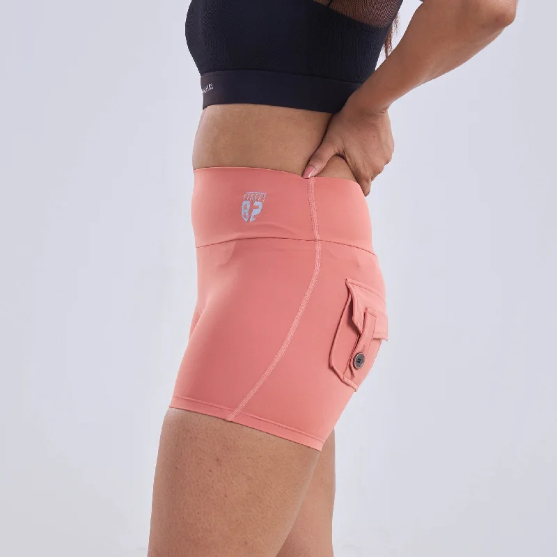 Long - sleeve polo shirt in lightweight polyester for layeringLadies High Waist Scrunch Butt Pocket Shorts Long - sleeve polo shirt in lightweight polyester for layeringLadies High Waist Scrunch Butt Pocket Shorts