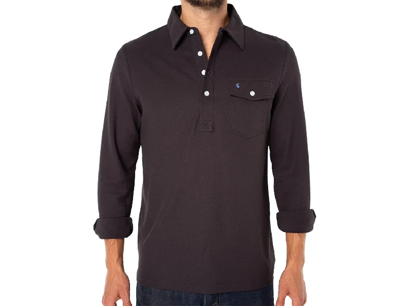 Embroidered logo polo shirt for a preppy styleLong Sleeve Players Shirt - Black Diamond Embroidered logo polo shirt for a preppy styleLong Sleeve Players Shirt - Black Diamond