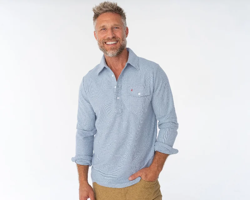 Button - down collar polo shirt in stretchy spandex blendLong Sleeve Players Shirt - Mr. Freeze Button - down collar polo shirt in stretchy spandex blendLong Sleeve Players Shirt - Mr. Freeze