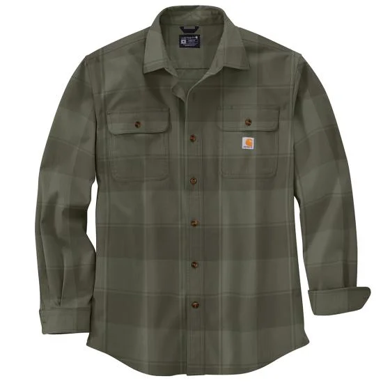 Metallic Accent Women Long Sleeve Top for a Glamorous LookLoose Fit Heavyweight Flannel Long-Sleeve Plaid Shirt, Dusty Olive Metallic Accent Women Long Sleeve Top for a Glamorous LookLoose Fit Heavyweight Flannel Long-Sleeve Plaid Shirt, Dusty Olive