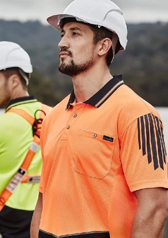 Floral print short - sleeve polo shirt for a feminine lookSYZMIK Men's Hi Vis Flux Polo ZH315 Floral print short - sleeve polo shirt for a feminine lookSYZMIK Men's Hi Vis Flux Polo ZH315