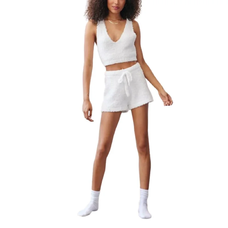 Geo - print polo shirt for a contemporary styleSweater Short In Winter White